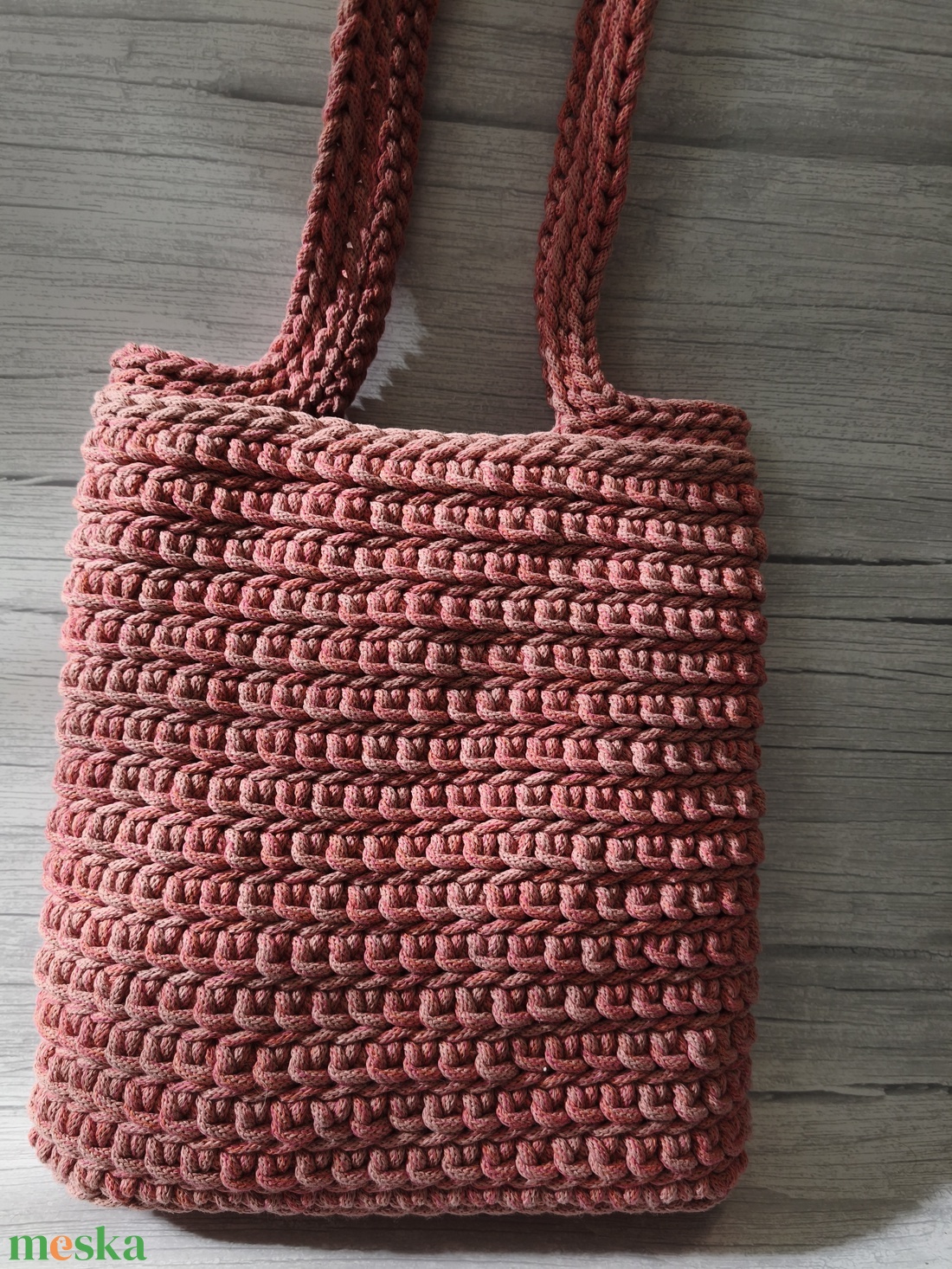 Horgolt válltáska - limitált Splendid Potpourri rózsa színben - táska & tok - kézitáska & válltáska - válltáska - Meska.hu