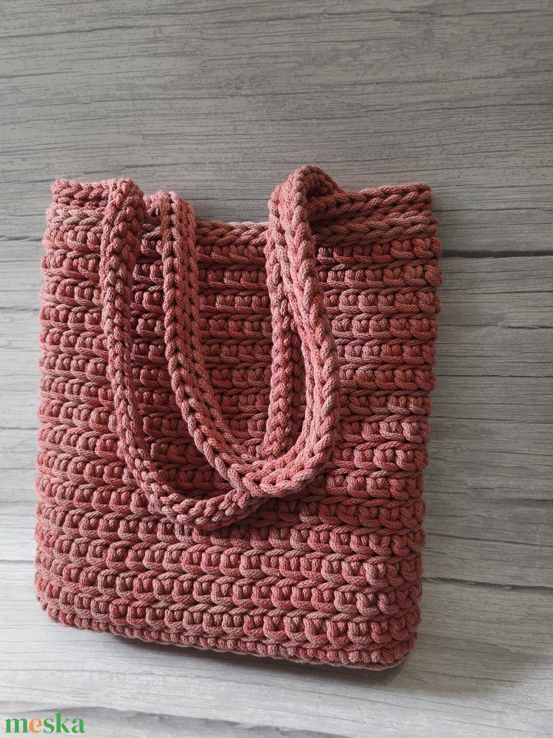 Horgolt válltáska - limitált Splendid Potpourri rózsa színben - táska & tok - kézitáska & válltáska - válltáska - Meska.hu