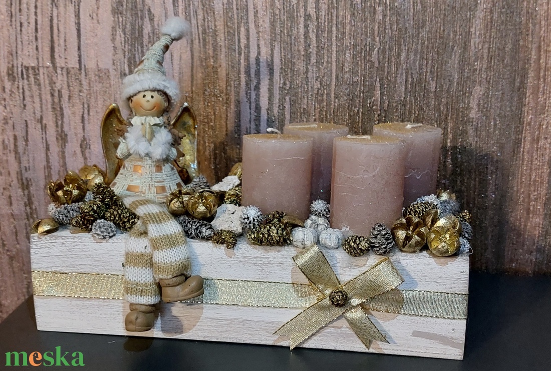 Angyalkás adventi asztaldísz - karácsony - adventi díszek - adventi gyertyadíszek és koszorúdíszek - Meska.hu Angyalkás adventi asztaldísz - karácsony - adventi díszek - adventi gyertyadíszek és koszorúdíszek - Meska.hu