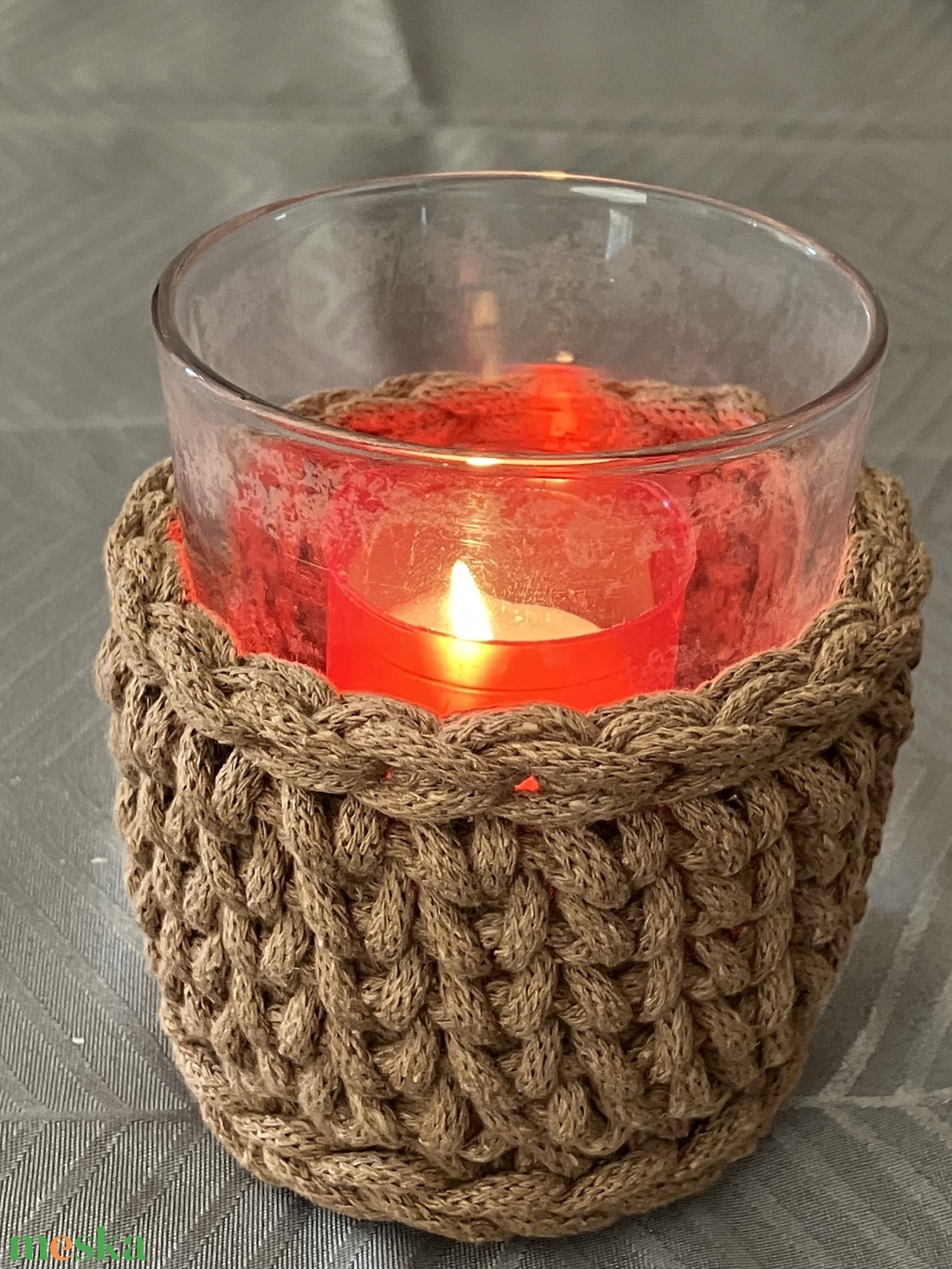 Horgolt tároló - otthon & életmód - dekoráció - asztal és polc dekoráció - asztaldísz - Meska.hu