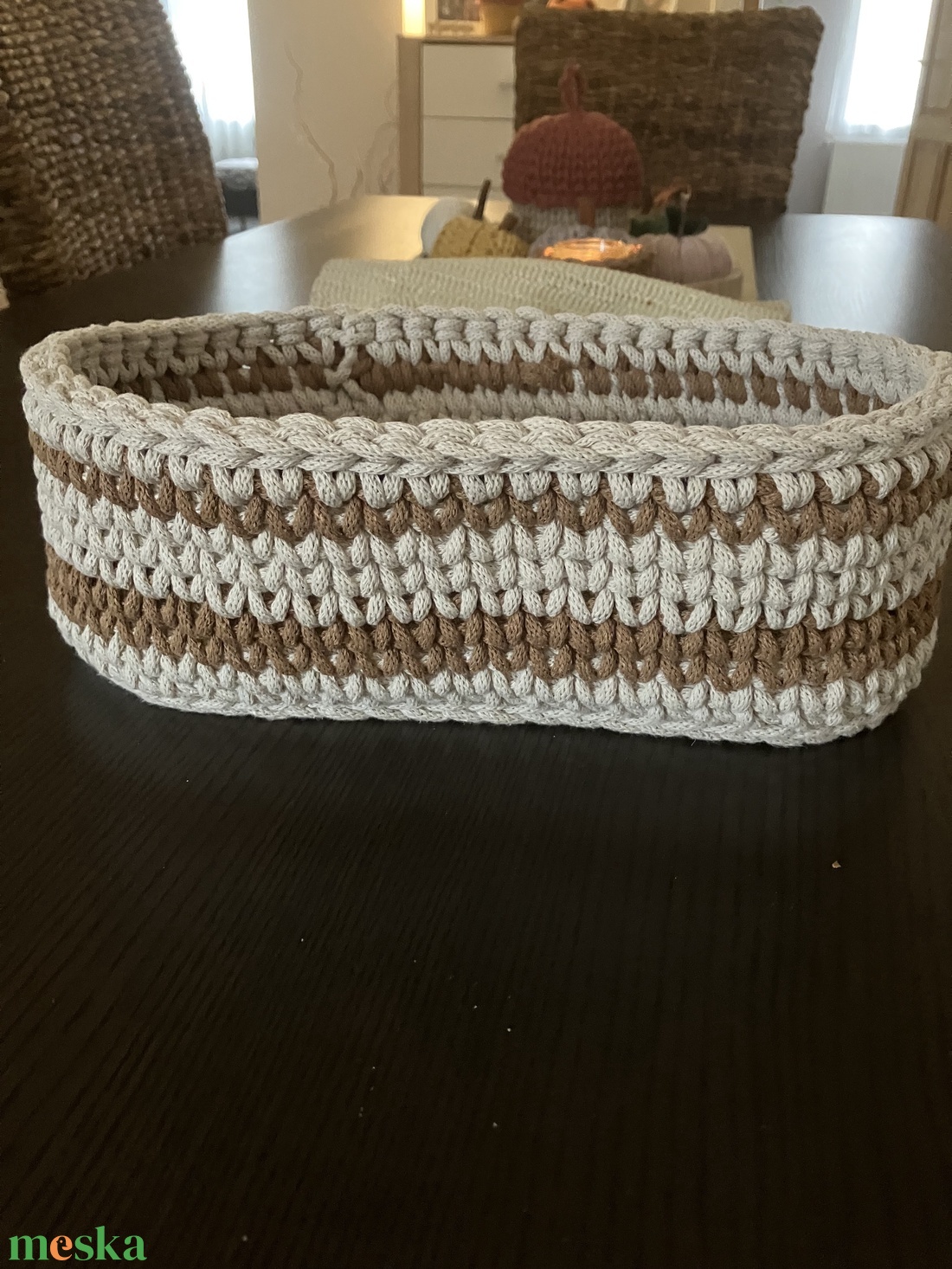 Horgolt tároló - otthon & életmód - tárolás & rendszerezés - tárolókosár - Meska.hu