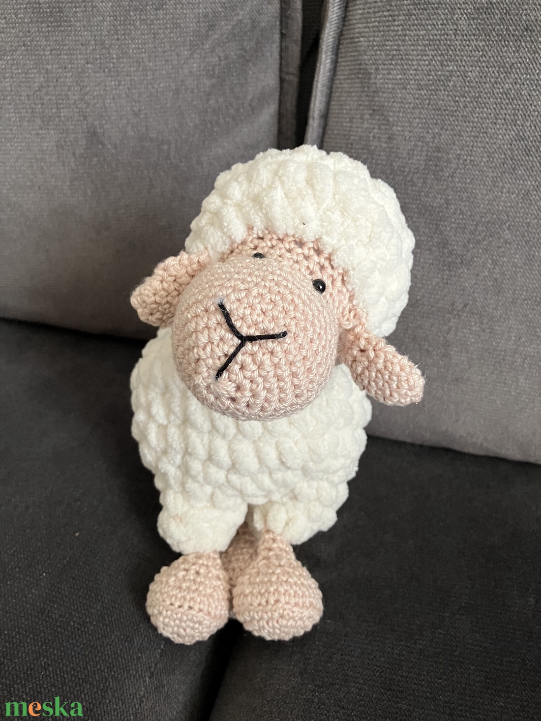 Horgolt bárányka - játék & sport - plüssállat & játékfigura - plüss bárány - Meska.hu