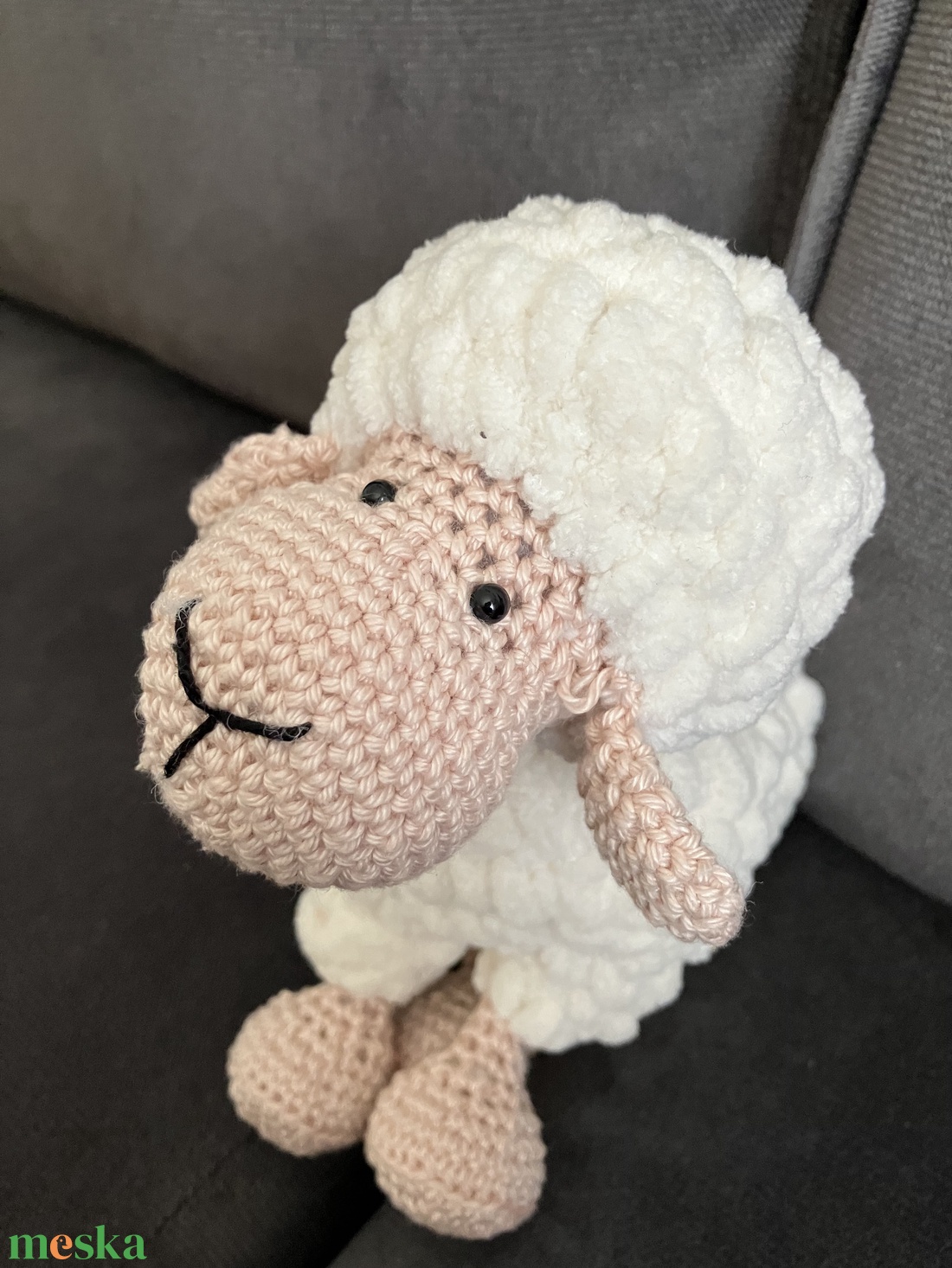 Horgolt bárányka - játék & sport - plüssállat & játékfigura - plüss bárány - Meska.hu