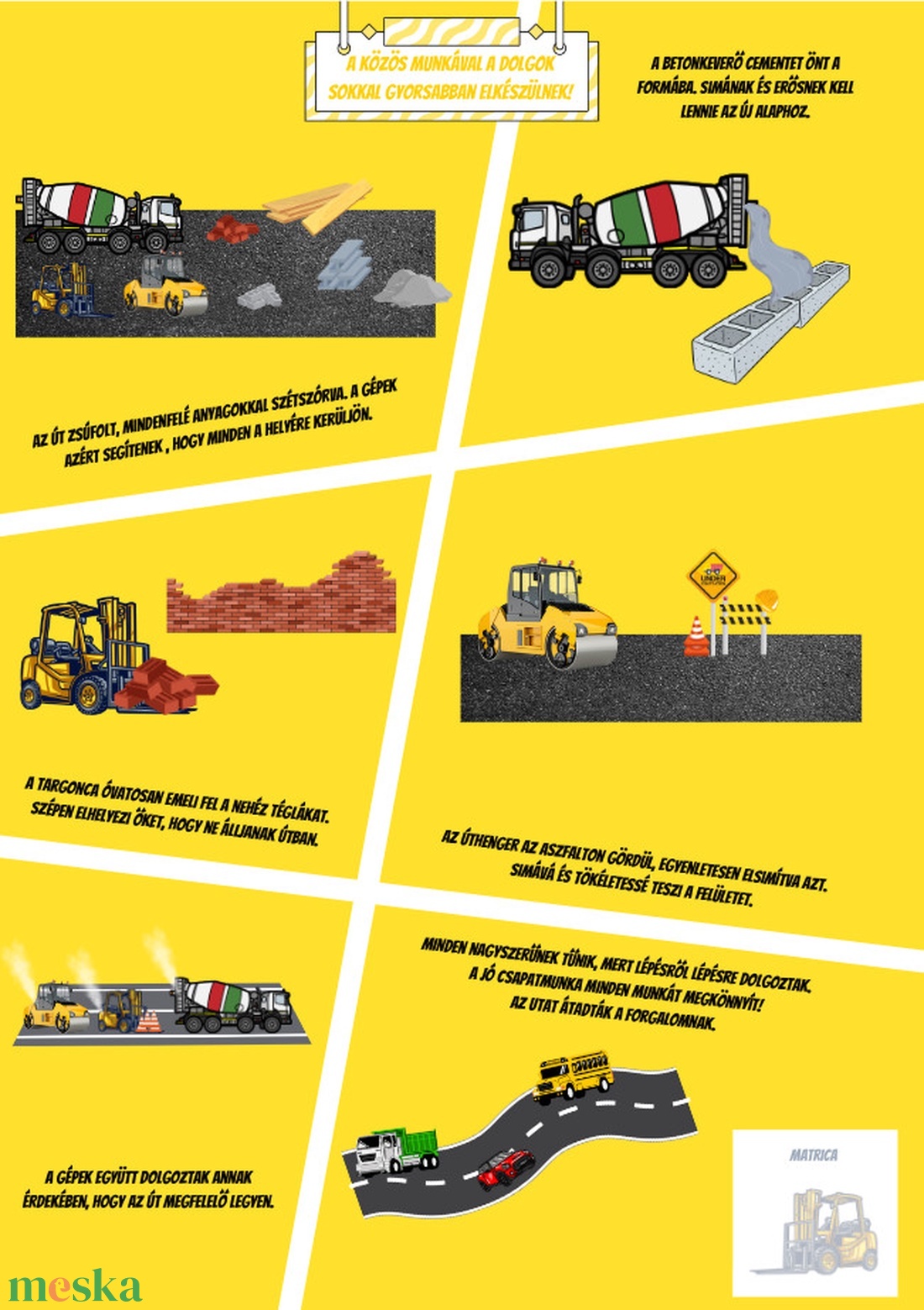 Mókás Munkagépek képregény 1. évad 1. szám - kellékek & szerszámok - könyv, újság - újság - Meska.hu