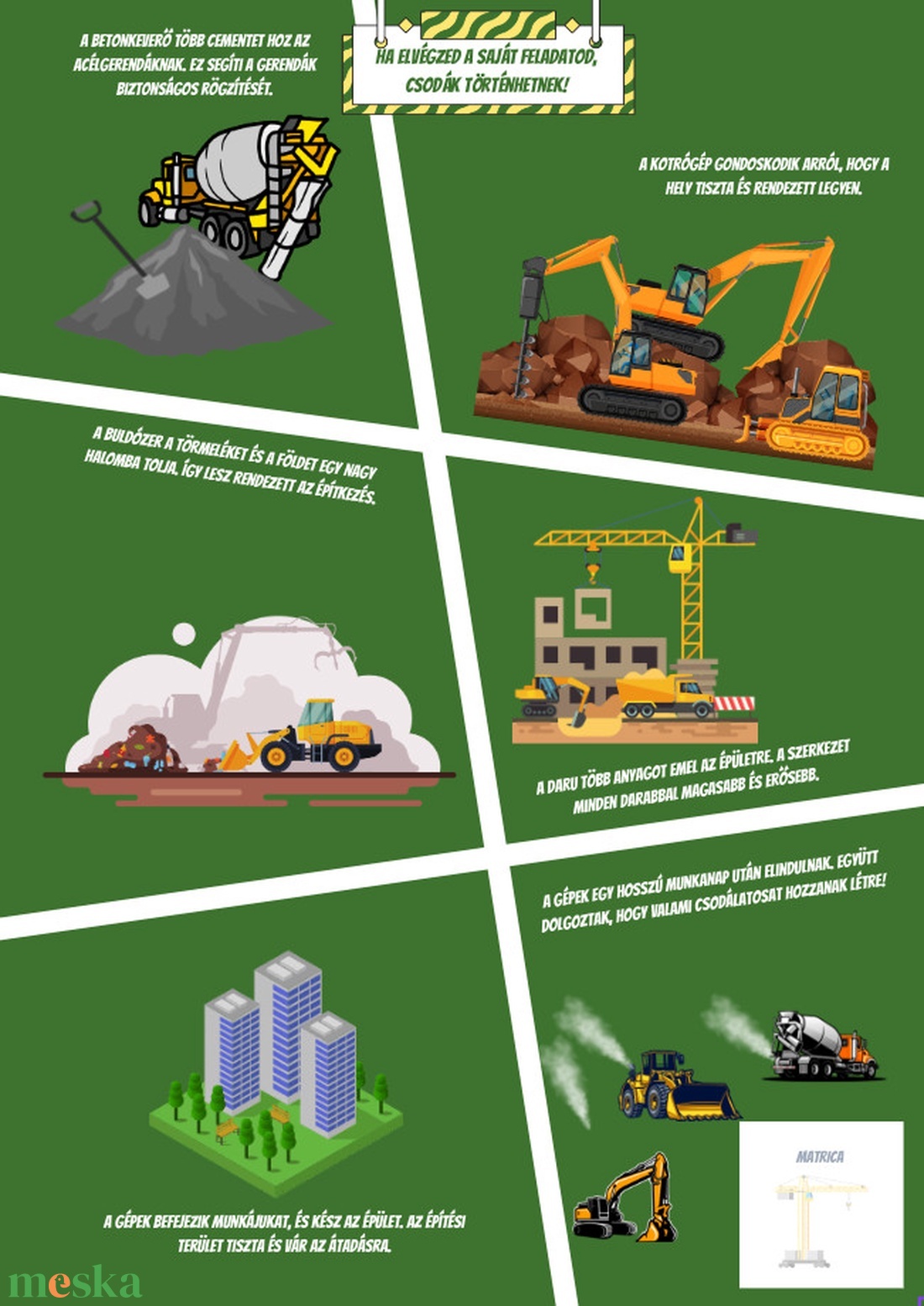 Mókás Munkagépek képregény 1. évad 1. szám - kellékek & szerszámok - könyv, újság - újság - Meska.hu