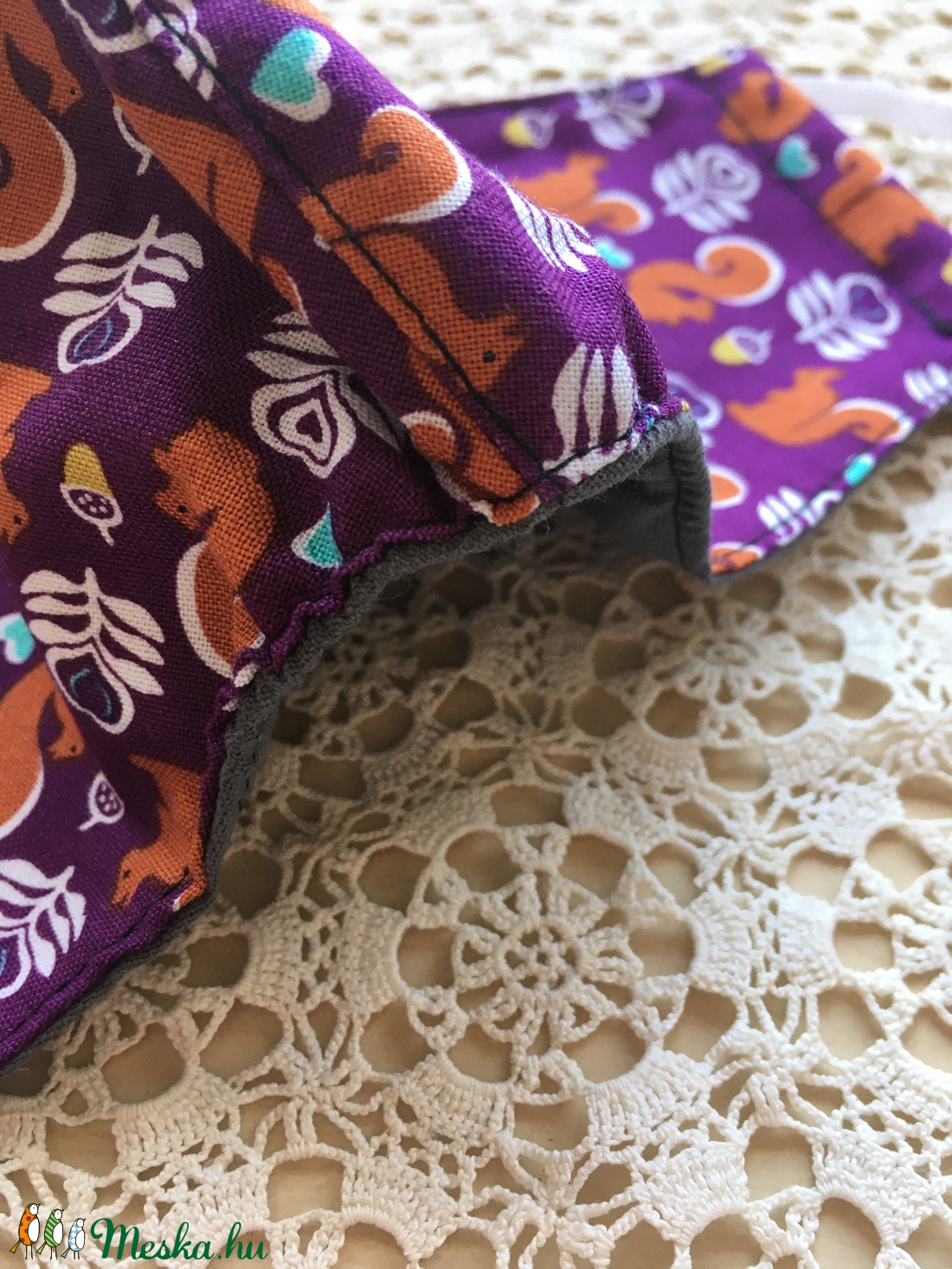 Lila mókusos maszk, női gumis orrú arcmaszk, designer textil maszk - női - női - Meska.hu Lila mókusos maszk, női gumis orrú arcmaszk, designer textil maszk - női - női - Meska.hu