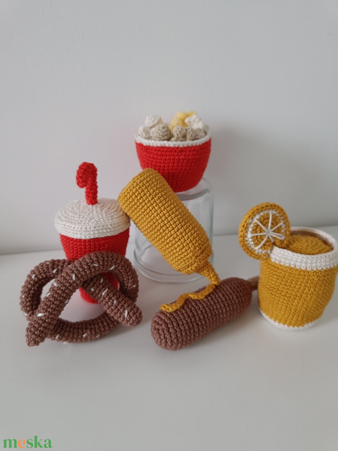 Horgolt játék étel, fesztivál témában  - játék & sport - készségfejlesztő és logikai játék - montessori szivárvány, waldorf játékok - Meska.hu