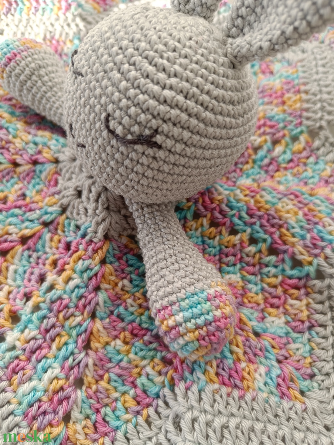 Horgolt nyuszi alvóka - játék & sport - Meska.hu