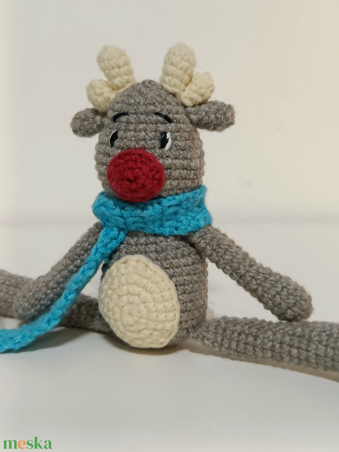 Rudolf rénszarvas horgolt egyedi ajándék - karácsony - mikulás - mikulás ajándékok - Meska.hu