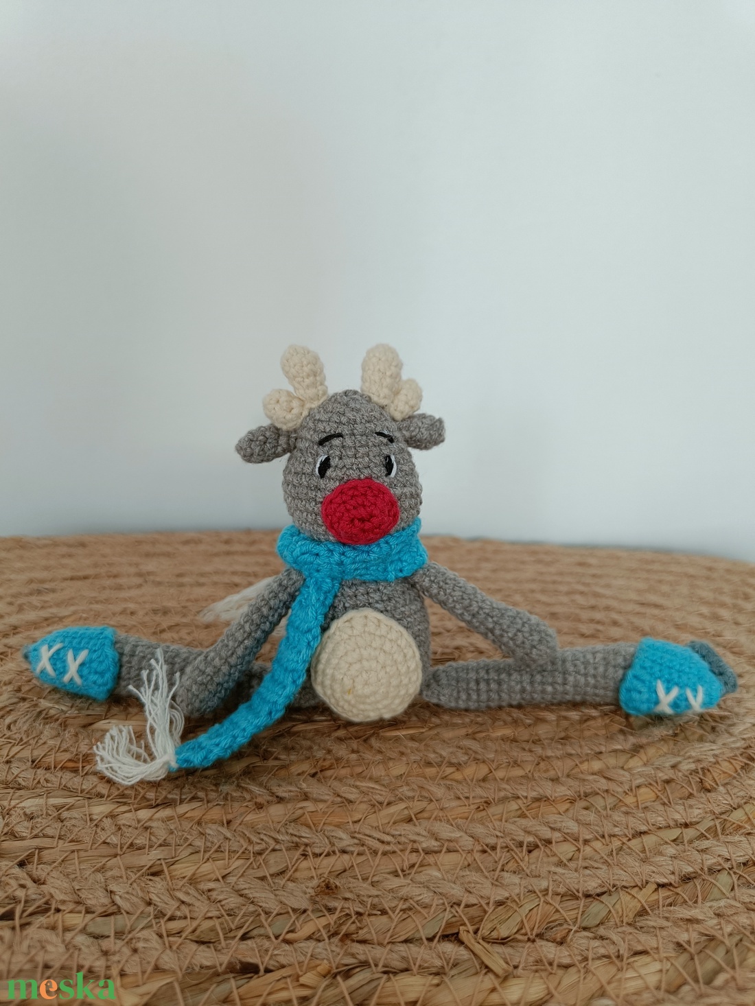 Rudolf rénszarvas horgolt egyedi ajándék - karácsony - mikulás - mikulás ajándékok - Meska.hu
