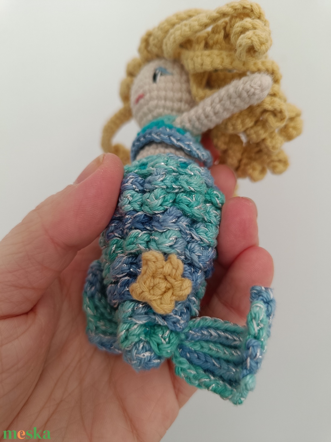 Horgolt öltoztethető Sellő  - játék & sport - plüssállat & játékfigura - teknős - Meska.hu