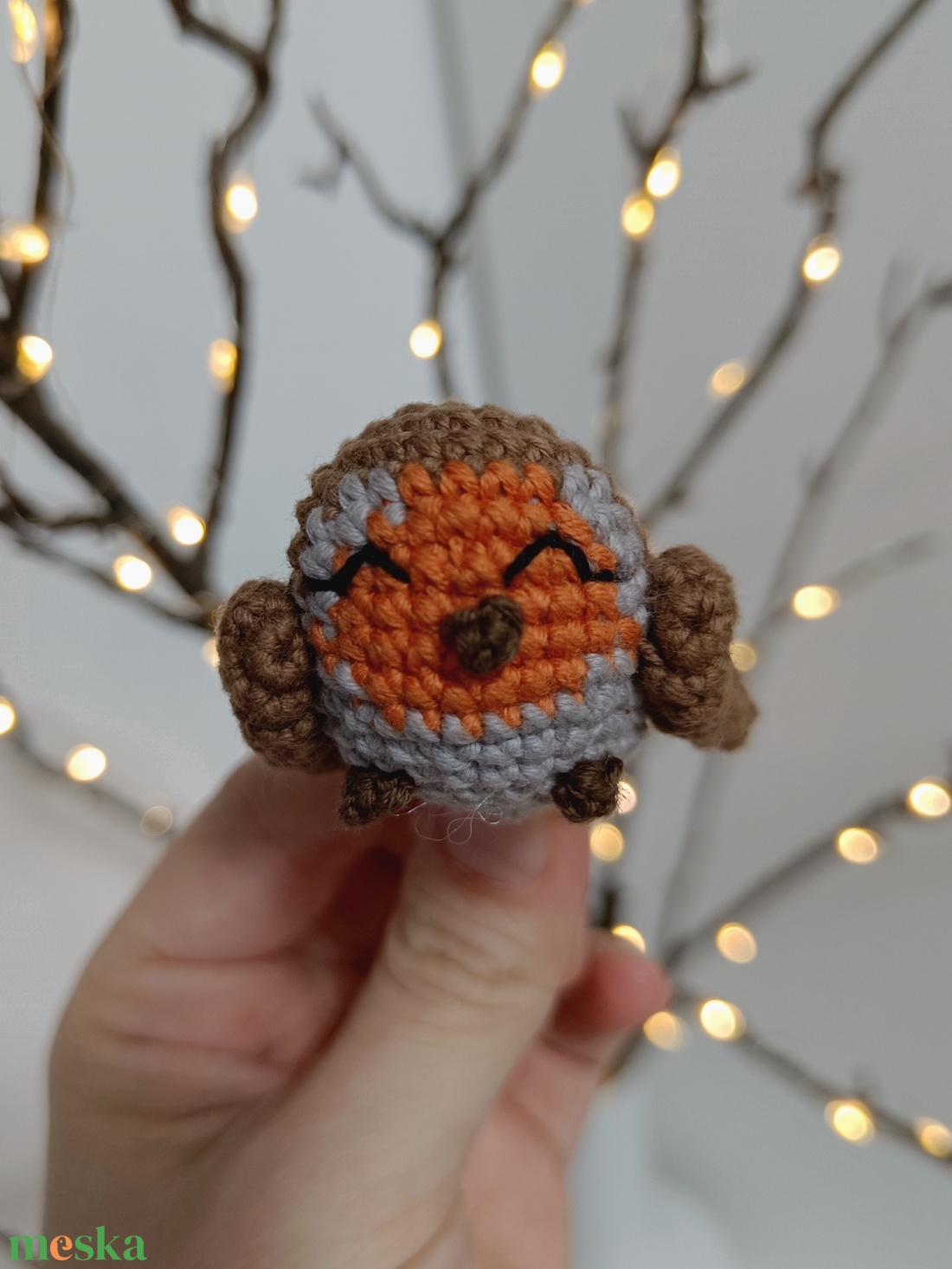 Horgolt kis vörösbegy - játék & sport - plüssállat & játékfigura - madár - Meska.hu