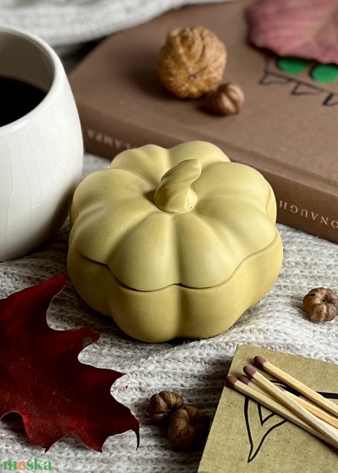 Tök gyertya tégely szójagyertyával - otthon & életmód - gyertya, illat, aroma - gyertya - Meska.hu