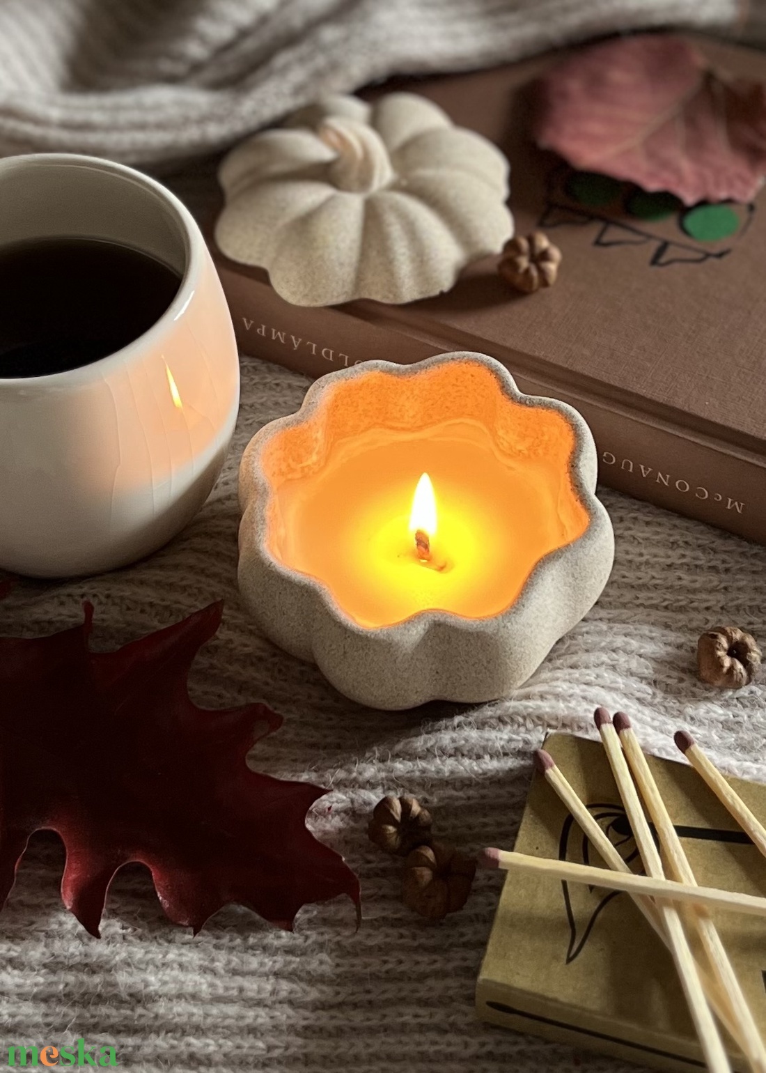 Tök gyertya tégely szójagyertyával - otthon & életmód - gyertya, illat, aroma - gyertya - Meska.hu
