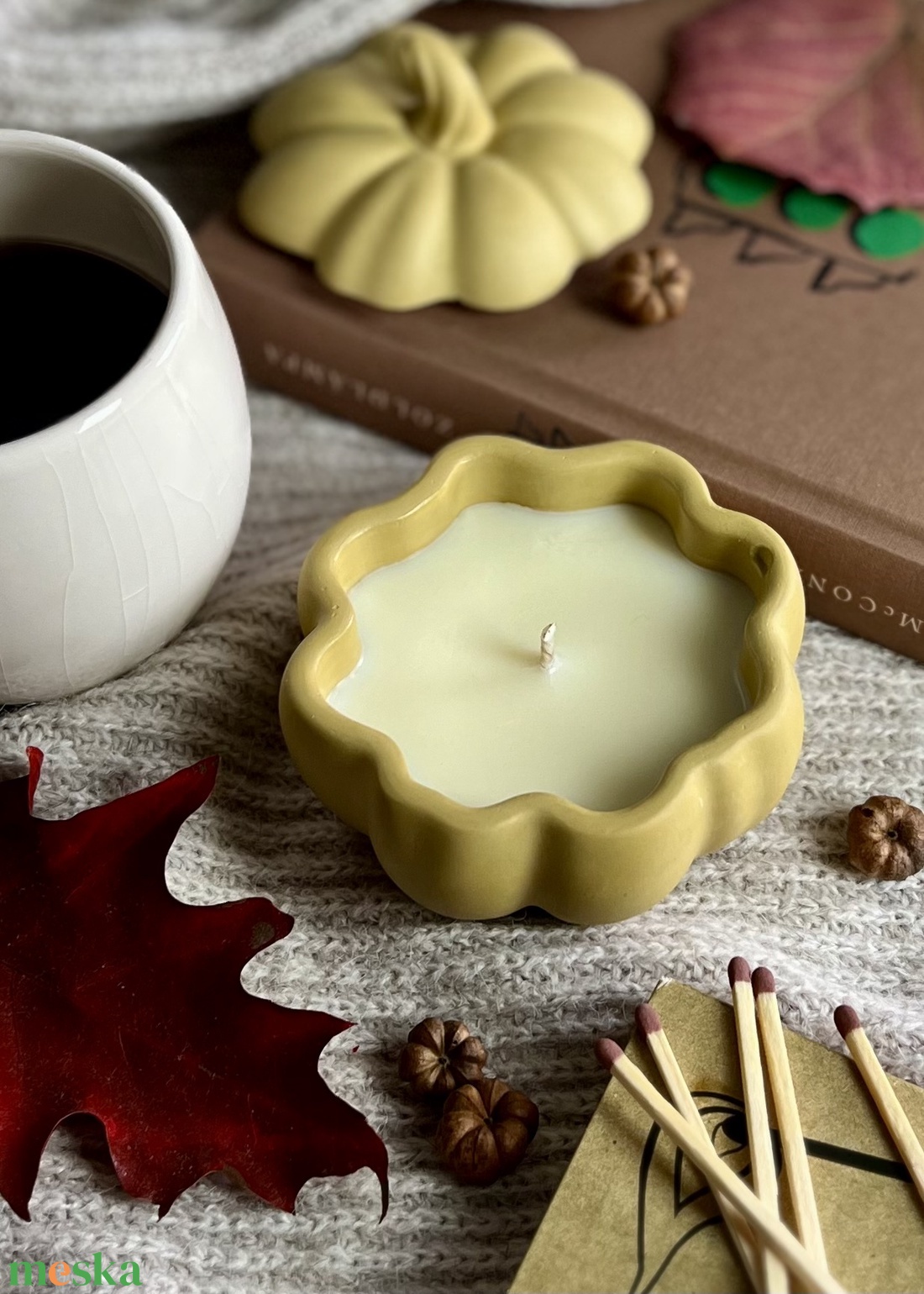 Tök gyertya tégely szójagyertyával - otthon & életmód - gyertya, illat, aroma - gyertya - Meska.hu