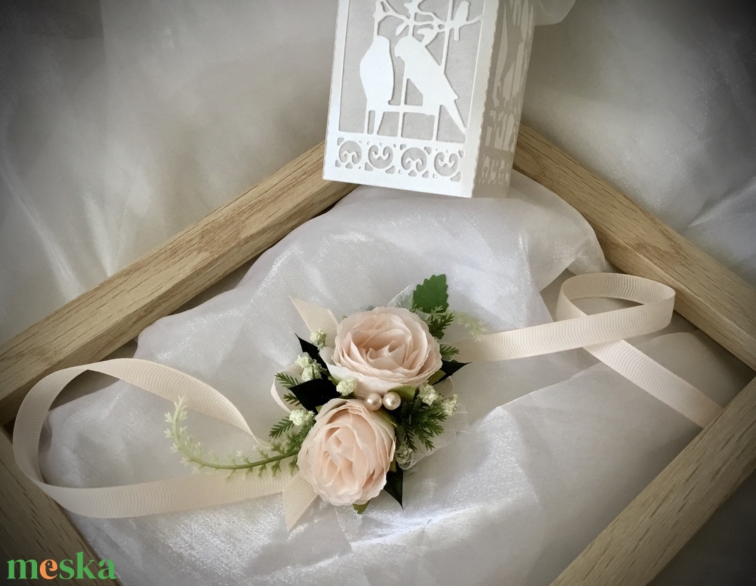 ROSES-Púder Rózsák-Kardísz,Csuklódísz-Esküvőre - esküvő - ékszer - karkötő & csuklódísz - Meska.hu