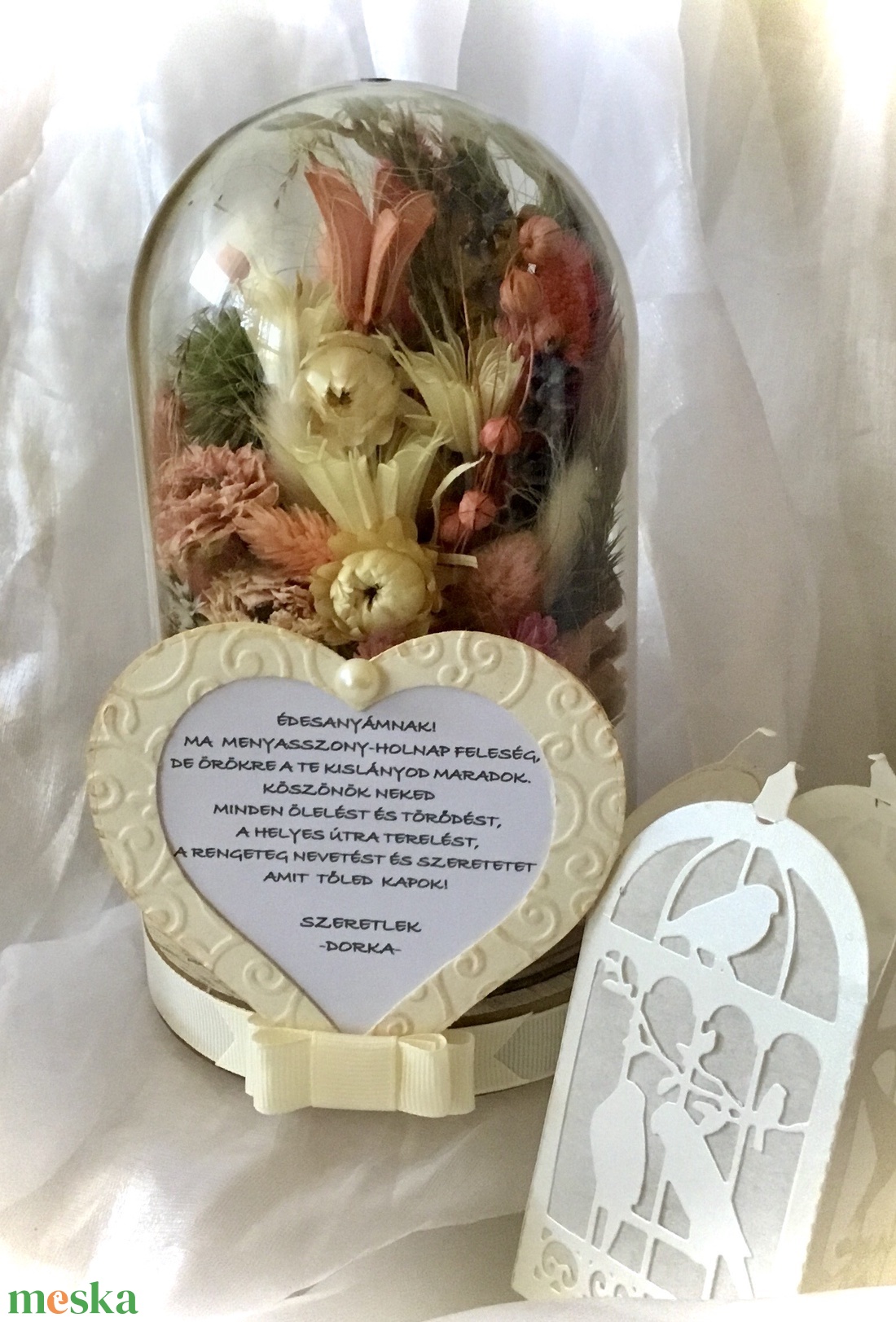 �KÖSZÖNÖM -Esküvői Búra-Édesanya vagy Nagymama Köszöntő Ajándék Esküvőre- - esküvő - emlék & ajándék - szülőköszöntő ajándék - Meska.hu