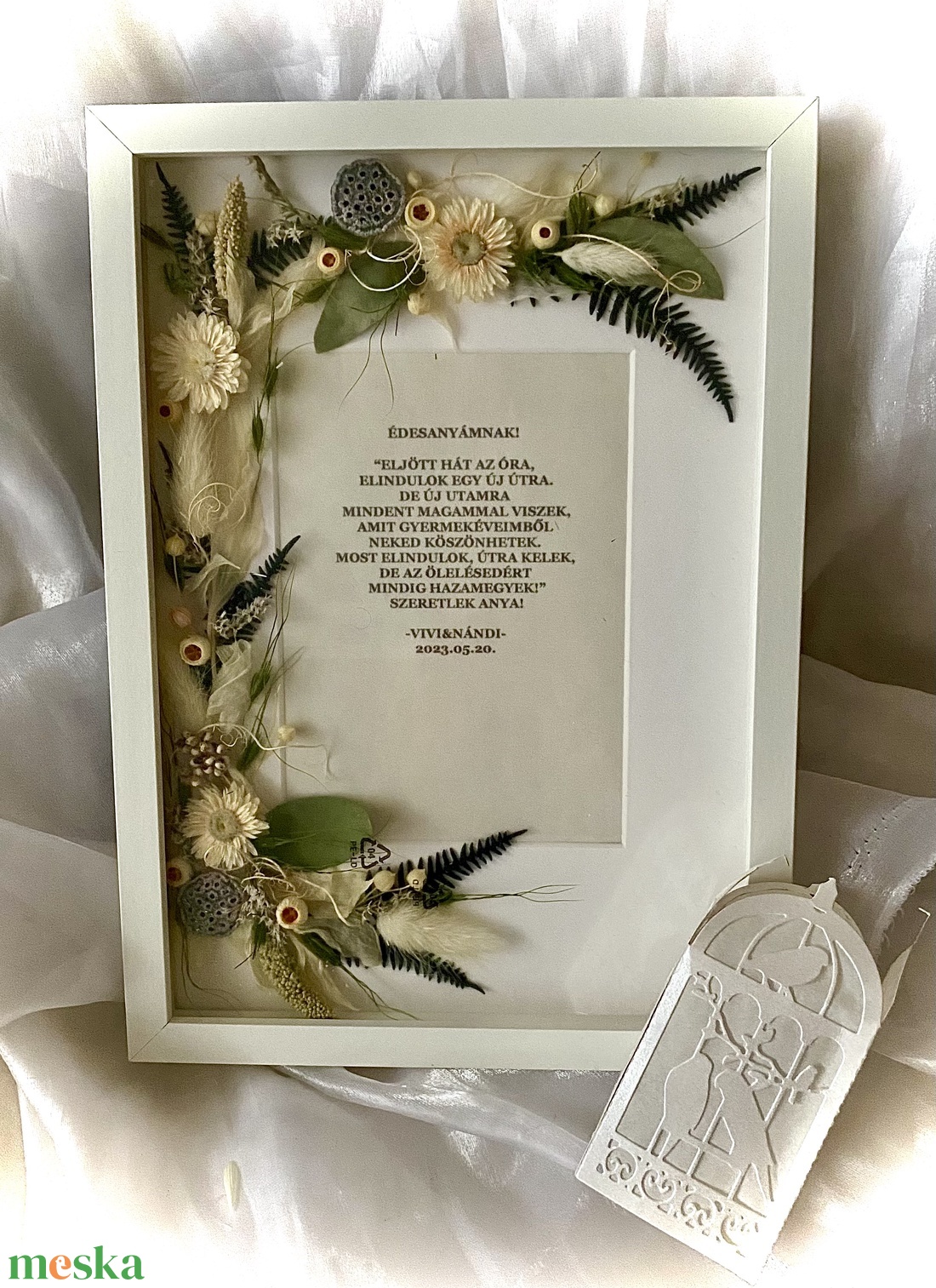 �ÉDESANYA KÖSZÖNÖM-Szülőköszöntő-Édesanya Köszöntő Fali-Kép-Esküvői Ajándék Esküvőre- - esküvő - emlék & ajándék - szülőköszöntő ajándék - Meska.hu