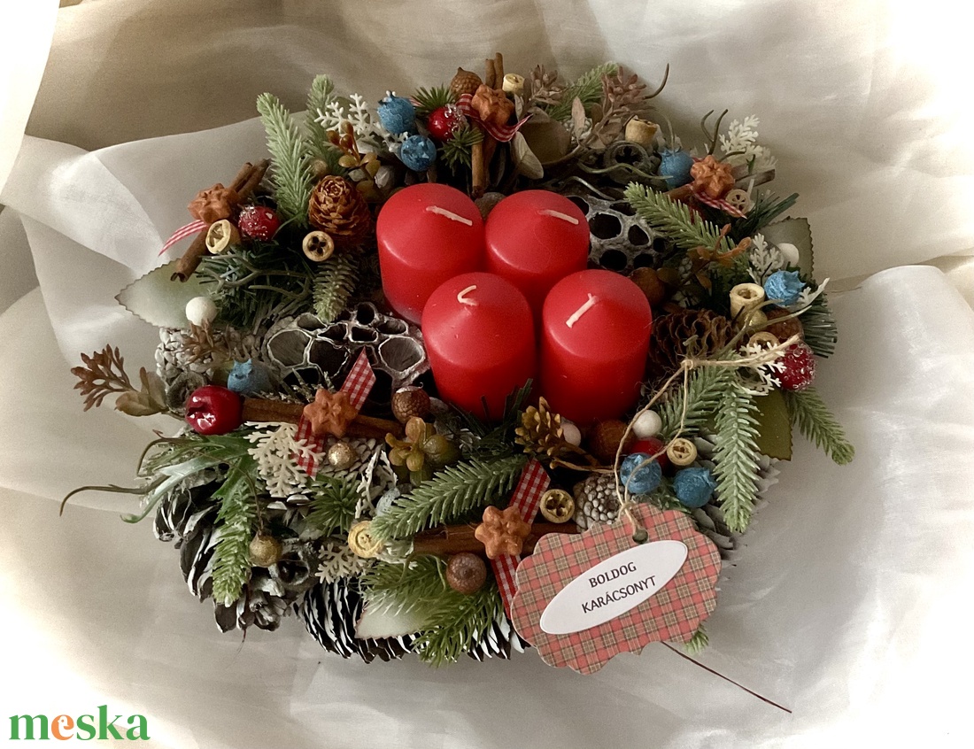 �ERDEI-ADVENT-Adventi Koszorú-REGINÁNAK- - karácsony - adventi díszek - adventi koszorú - Meska.hu