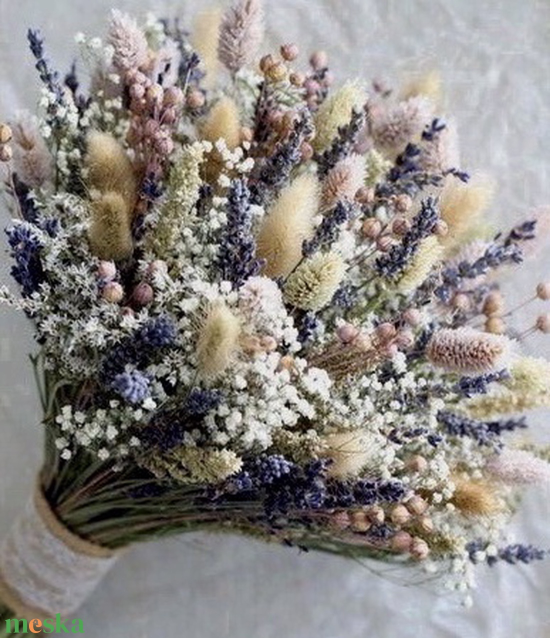 �BOHO-MINI-ELEGANCE-Menyasszonyi Csokor-Szárazvirág Csokor- - esküvő - menyasszonyi- és dobócsokor - Meska.hu