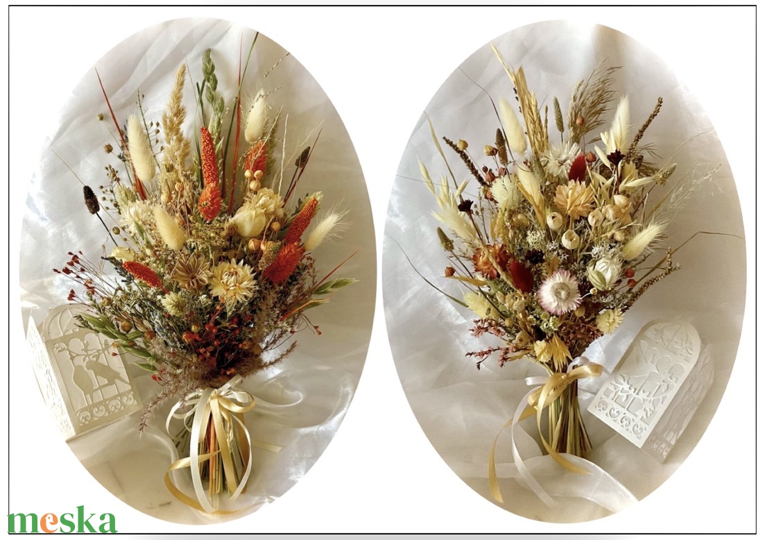 �BOHO-HOME-Szárazvirág Csokor-Vázadísz-Lakásdekoráció-Esküvői Dobó vagy Koszorúslány-Mini jelképes Menyasszonyi csokor- - otthon & életmód - virágdekoráció - virágok - virágcsokor - Meska.hu