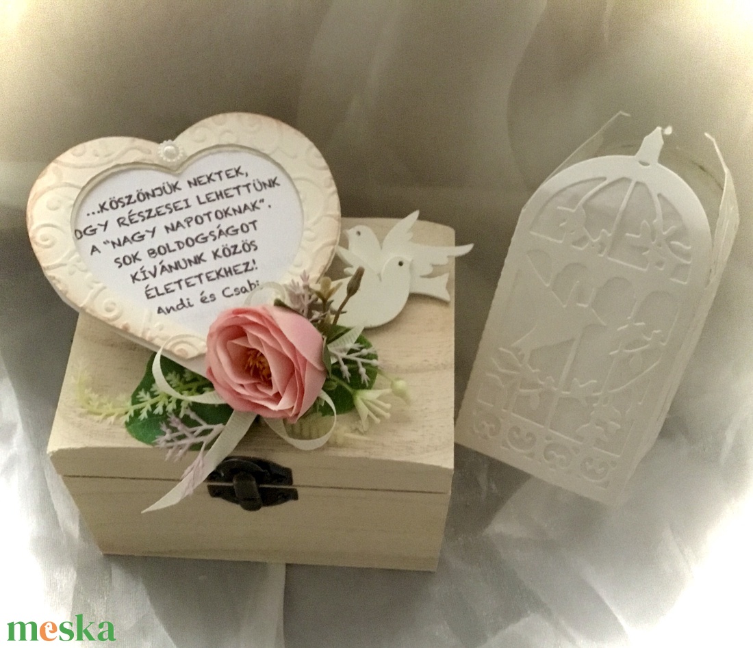 WEDDING BOX-Esküvői Pénzátadó Fadobozka-Nászajándék- - esküvő - emlék & ajándék - nászajándék - Meska.hu