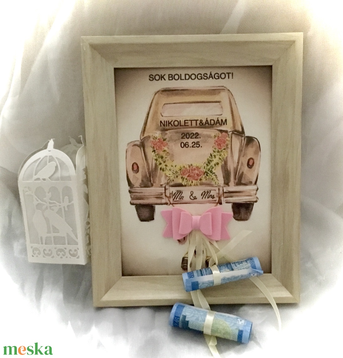 Mr.andMrs-Vintage Pénzátadó Nászajándék Esküvőre- - esküvő - emlék & ajándék - nászajándék - Meska.hu