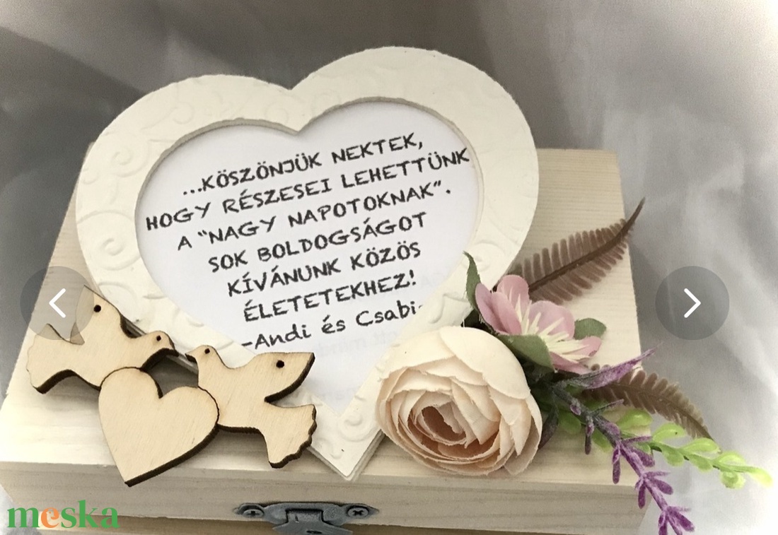 �WEDDING BOX-Esküvői Pénzátadó Fadobozka-Nászajándék- - esküvő - nászajándék - nászajándék - Meska.hu