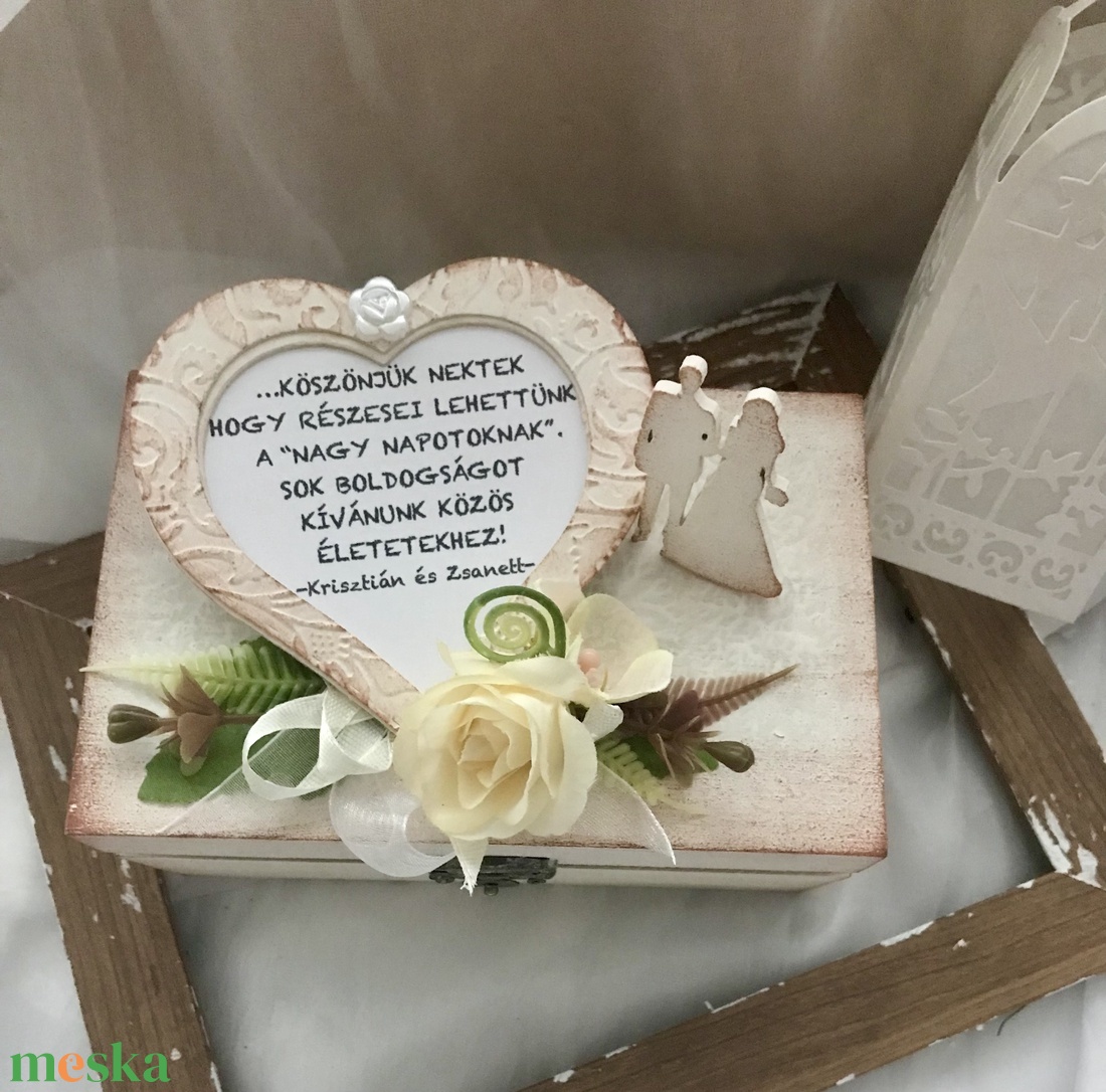 WEDDING BOX-Esküvői Pénzátadó  Fadobozka-Nászajándék- - esküvő - emlék & ajándék - nászajándék - pénzátadó doboz - Meska.hu