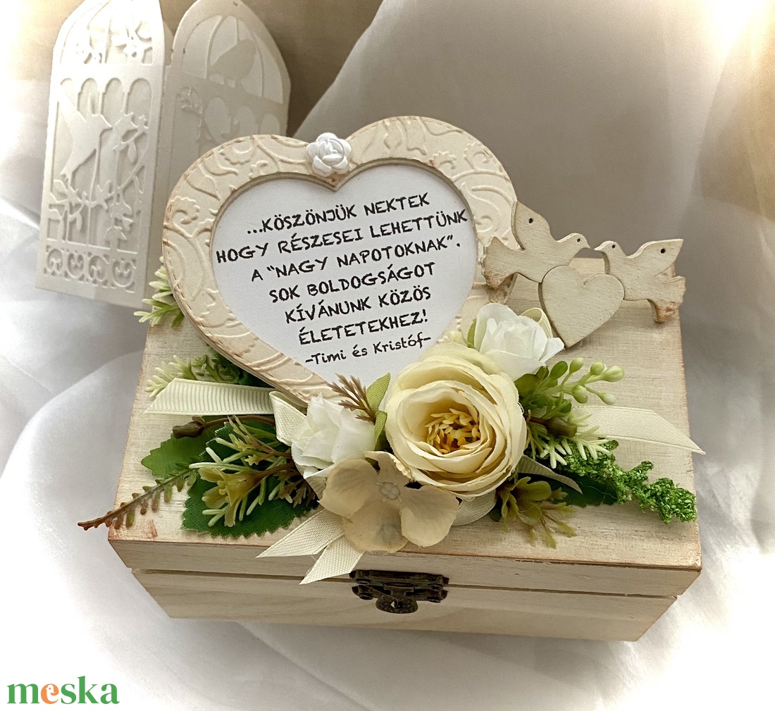 WEDDING BOX-Esküvői Pénzátadó  Fadobozka-Nászajándék- - esküvő - emlék & ajándék - nászajándék - pénzátadó doboz - Meska.hu