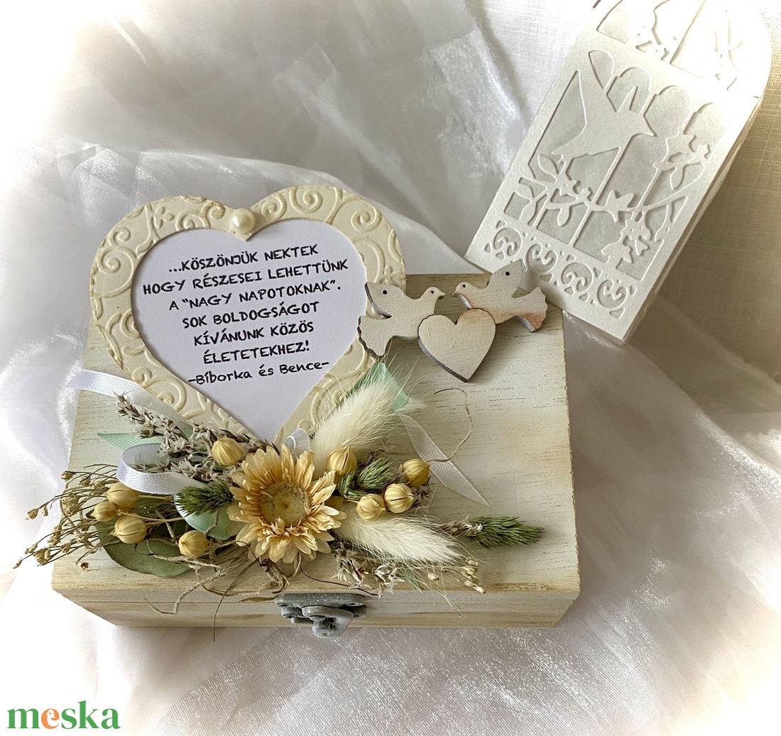 WEDDING-LUCK BOX-Esküvői Pénzátadó Fadobozka+Sorsjegy-Nászajándék- - esküvő - emlék & ajándék - nászajándék - esküvői pénzátadó doboz - Meska.hu