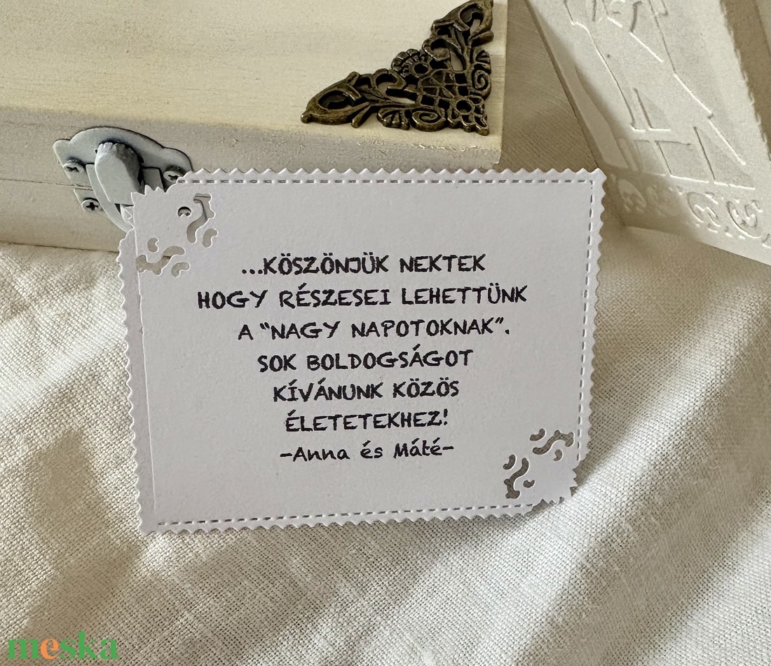 �WEDDING-LUCK BOX-Esküvői Pénzátadó Fadobozka+Sorsjegy-Nászajándék- - esküvő - nászajándék - esküvői pénzátadó doboz - Meska.hu