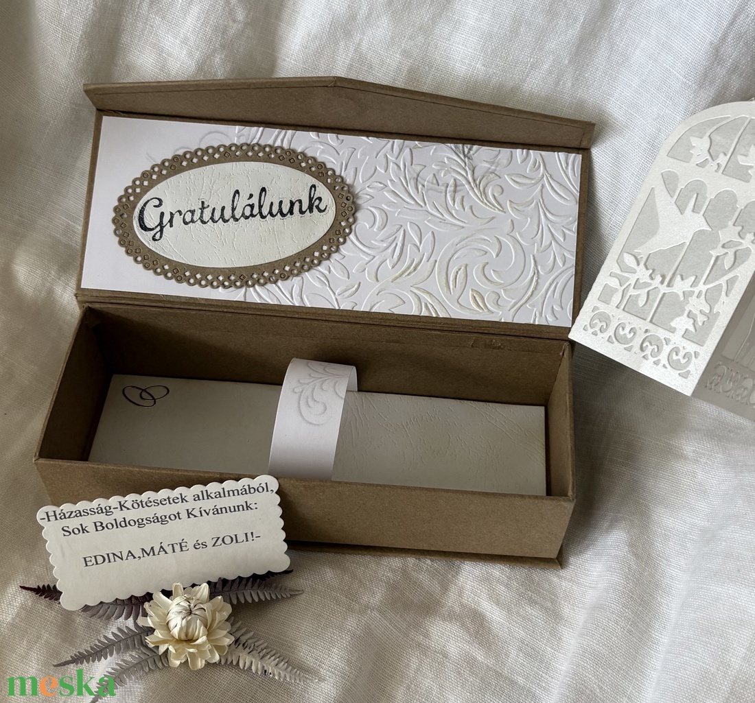 �WEDDING-DAY-Pénzátadó Dobozka- Esküvőre- - esküvő - nászajándék - esküvői pénzátadó boríték, kártya - Meska.hu