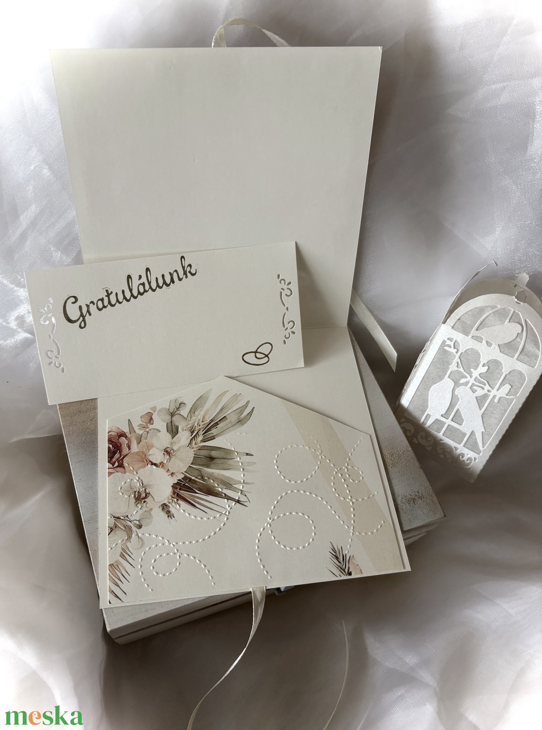 Orchidea-Esküvő-Pénzátadó Boríték Esküvőre- - esküvő - nászajándék - esküvői pénzátadó boríték, kártya - Meska.hu