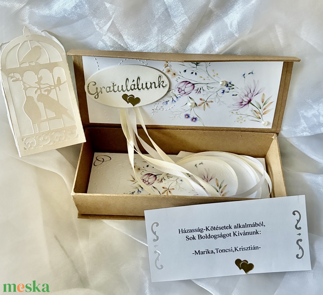 �WEDDING-DAY-Pénzátadó Dobozka- Esküvőre- - esküvő - nászajándék - esküvői pénzátadó boríték, kártya - Meska.hu