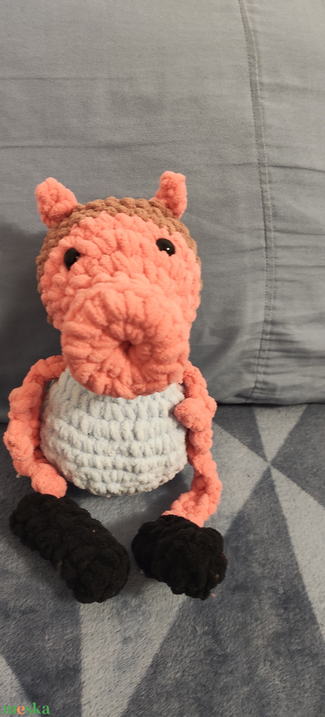 � Pihe-puha horgolt Zsoli malac / Peppa malac kistestvére (27 cm) - játék & sport - plüssállat & játékfigura - malac - Meska.hu