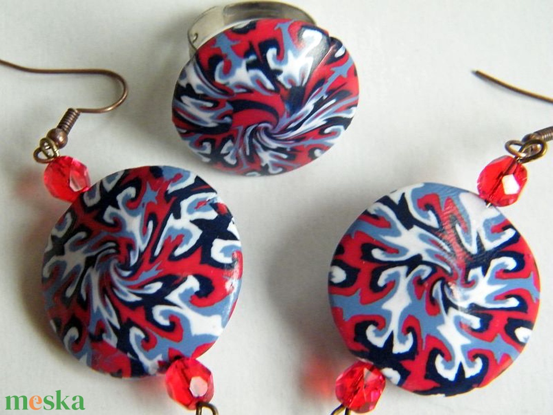 Örök körforgás ékszerszett medál, fülbevaló és gyűrű - ékszer - ékszerszett - Meska.hu