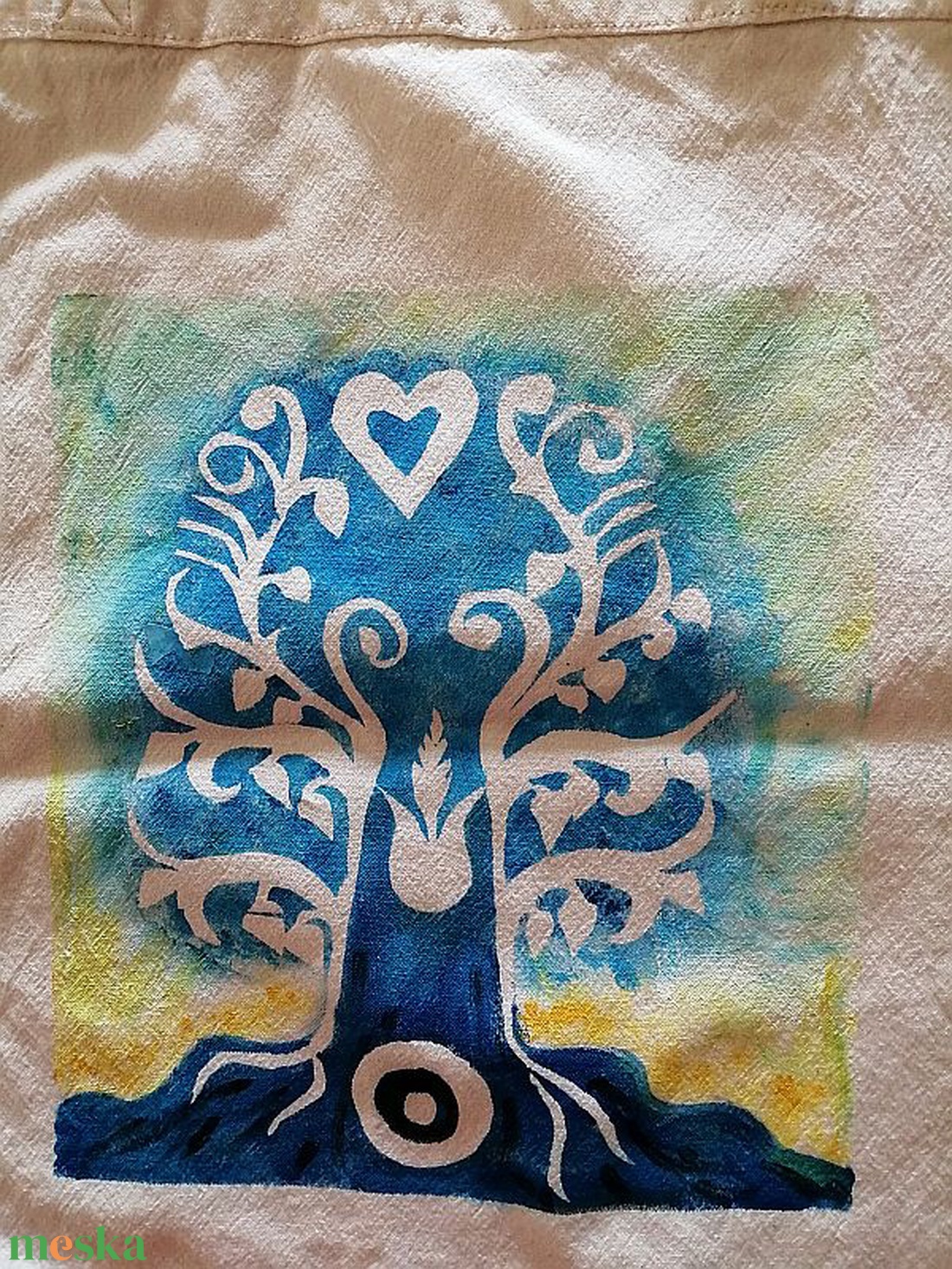 Életfás textilszatyor - táska & tok - bevásárlás & shopper táska - shopper, textiltáska, szatyor - Meska.hu