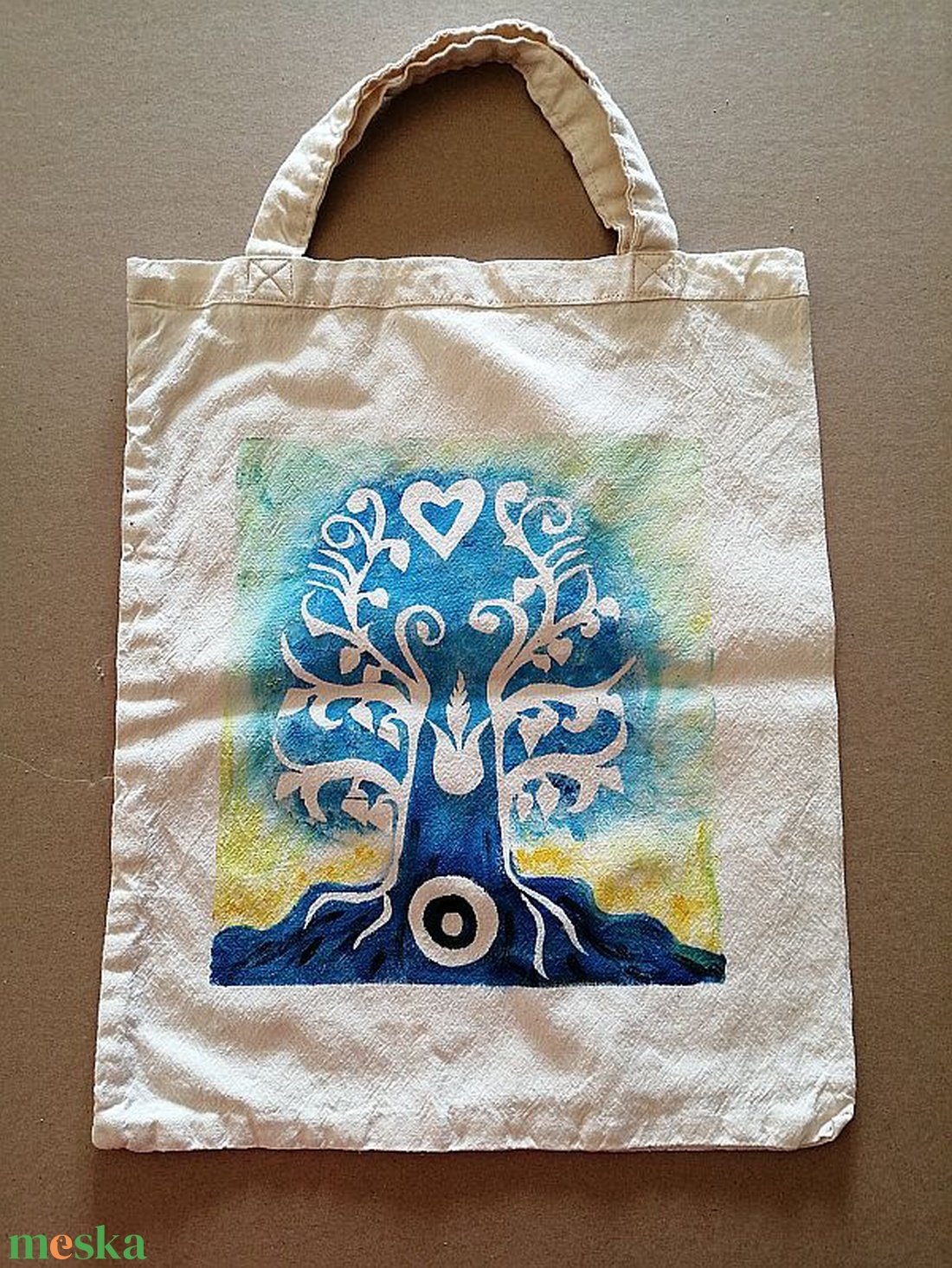 Életfás textilszatyor - táska & tok - bevásárlás & shopper táska - shopper, textiltáska, szatyor - Meska.hu