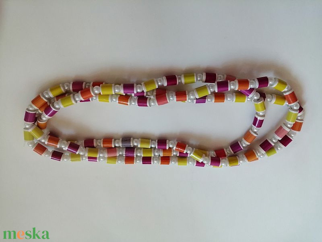 Napkelte nyaklánc újrahasznosított papírból lefoglalva famanora nevére - ékszer - nyaklánc - hosszú nyaklánc - Meska.hu