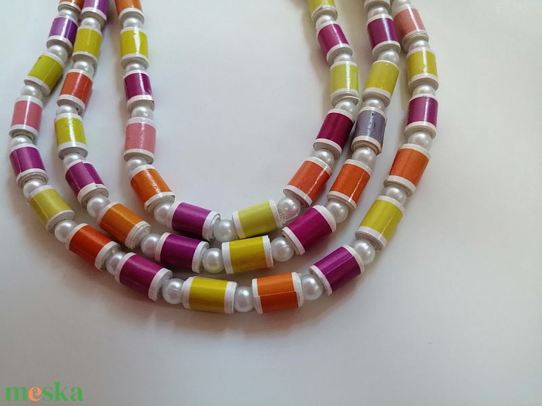 Napkelte nyaklánc újrahasznosított papírból lefoglalva famanora nevére - ékszer - nyaklánc - hosszú nyaklánc - Meska.hu