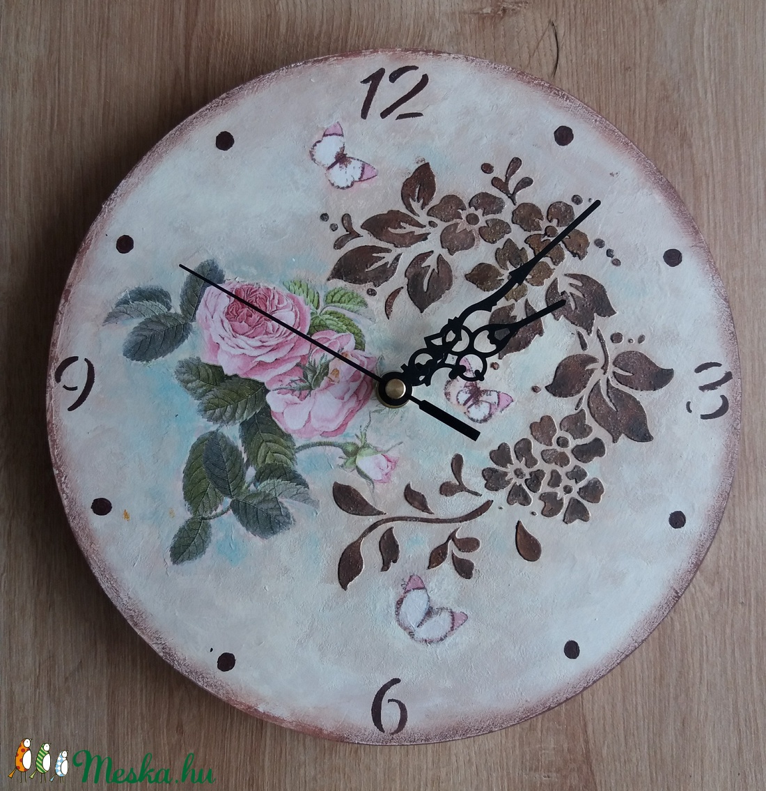 Vintage jellegű falióra - otthon & életmód - dekoráció - Meska.hu
