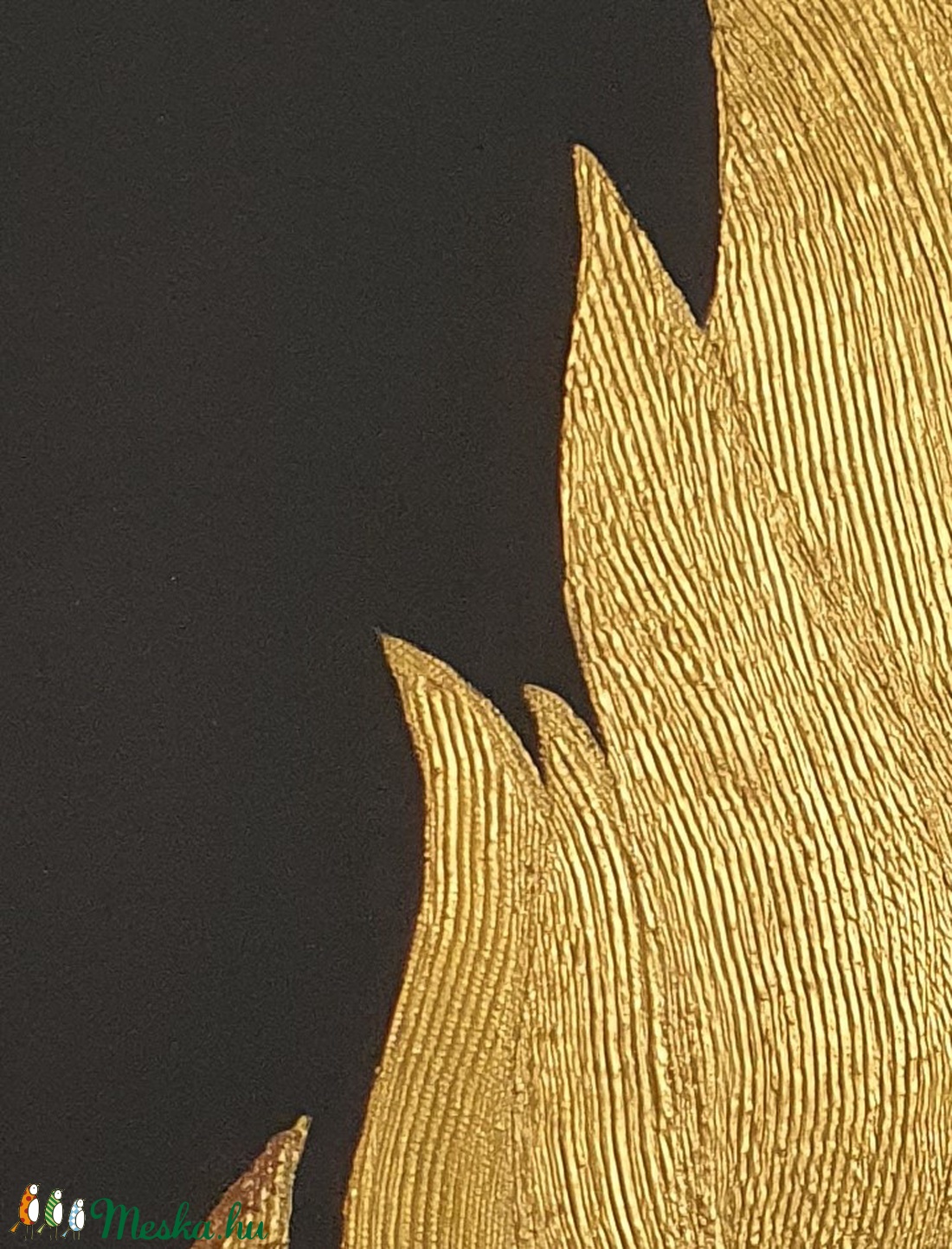 Absztrakt dekorációs akrilfestmény, 54 cm x 46 cm - otthon & életmód - Meska.hu