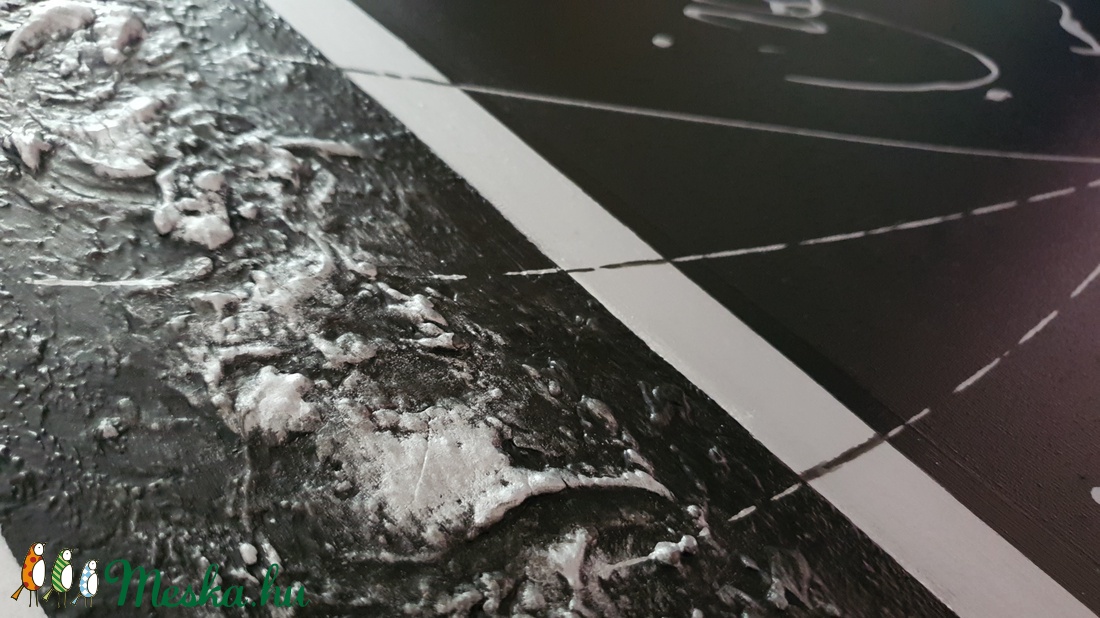 Absztrakt dekorációs festmény, 70 cm x 70 cm - művészet - festmény - akril - Meska.hu