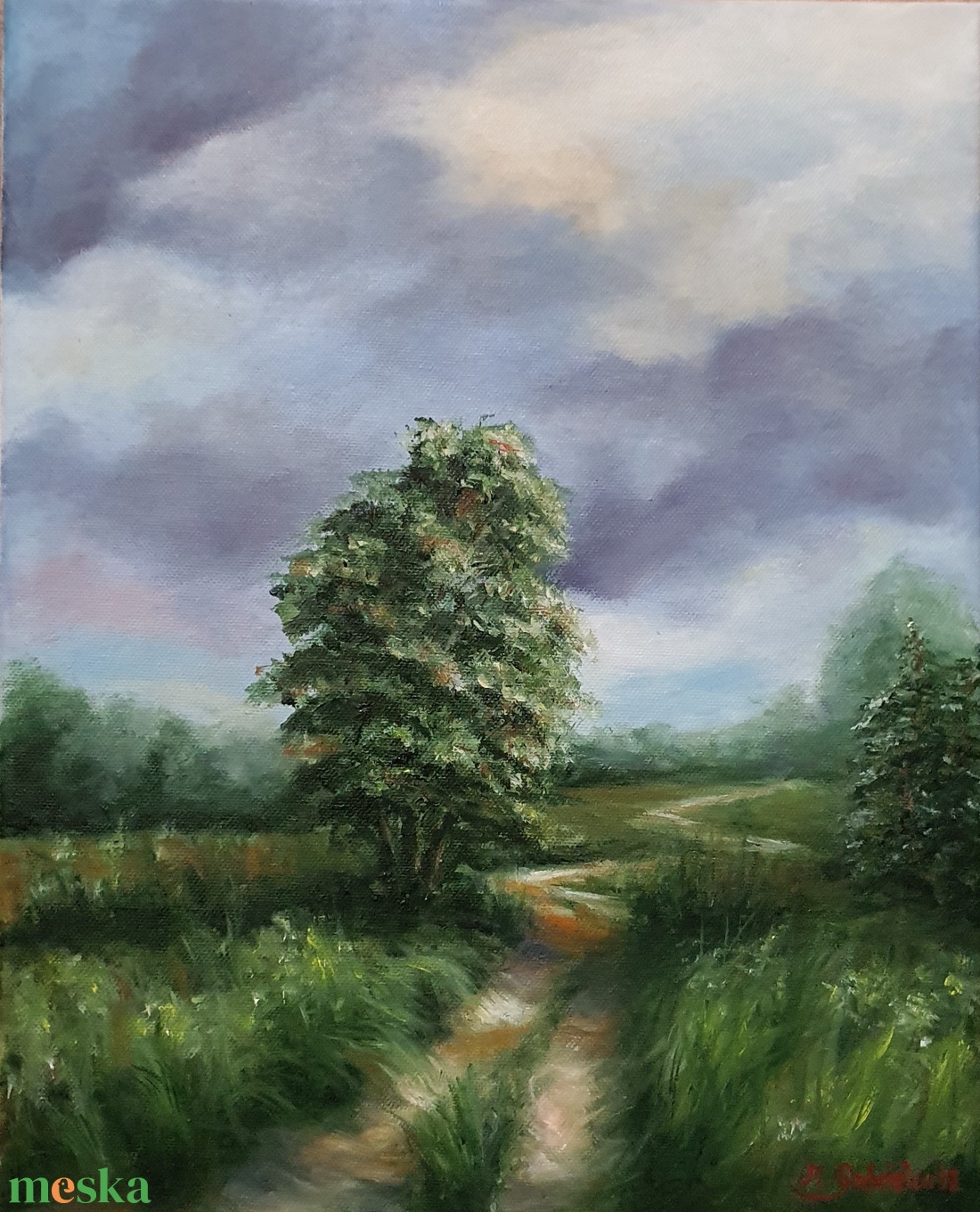 Vihar előtt c. olajfestményem - művészet - festmény - olajfestmény - Meska.hu