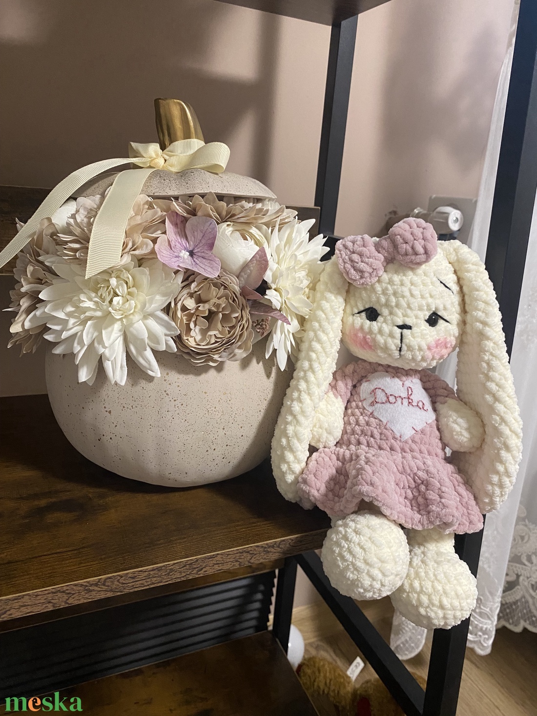 Horgolt nyuszi - baba - mama - baba játékok - szundikendő, alvóka - Meska.hu