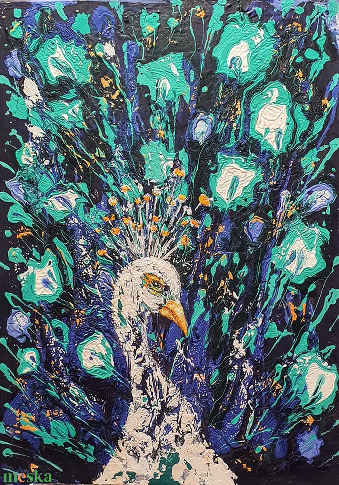 Pávaság  - művészet - festmény - akril - Meska.hu