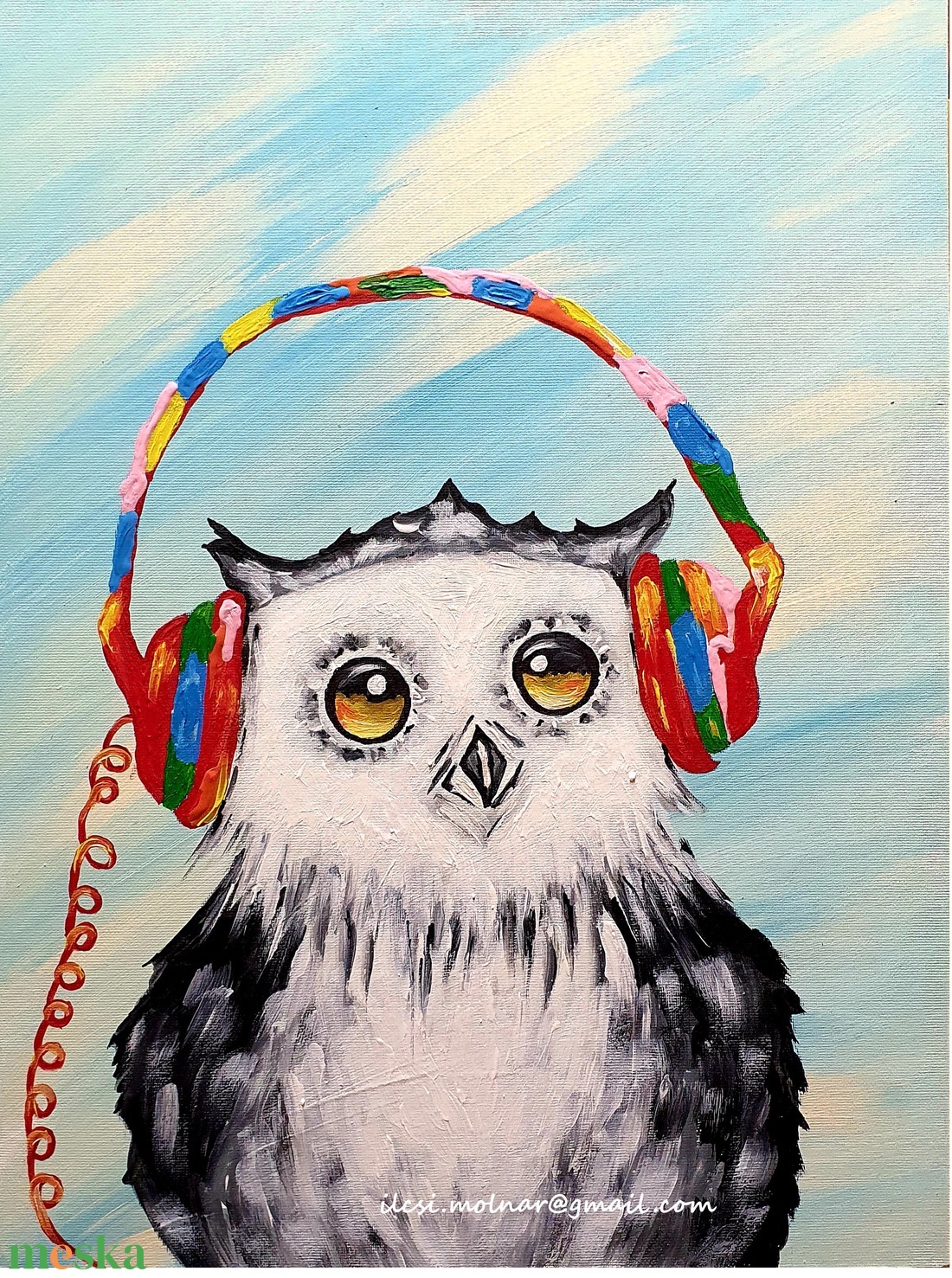 Bagly, a  színes :)  - művészet - festmény - akril - Meska.hu