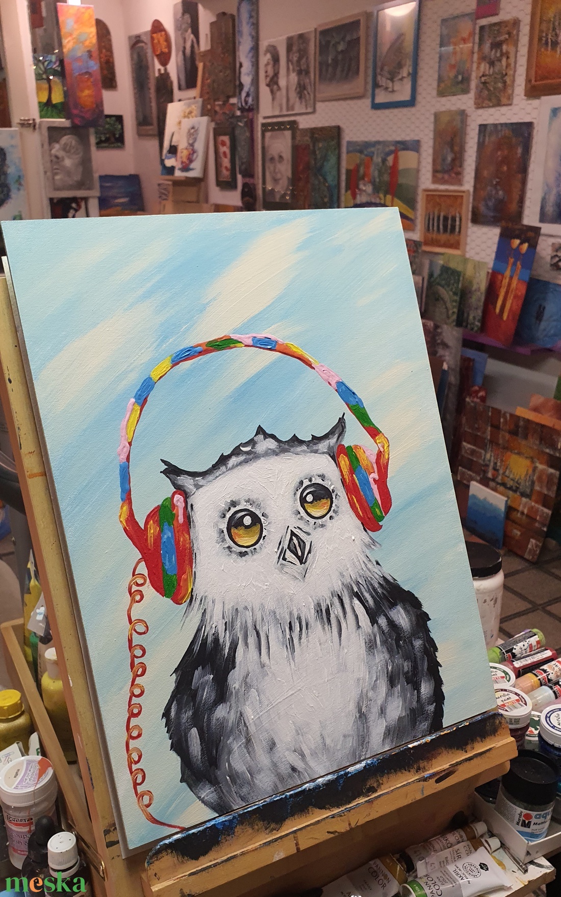 Bagly, a  színes :)  - művészet - festmény - akril - Meska.hu