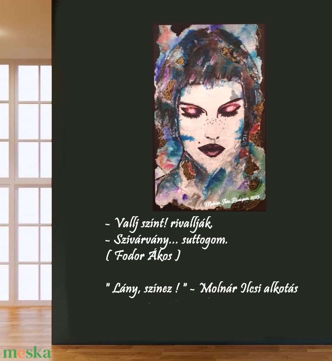   Lány, színez   - művészet - festmény - akvarell - Meska.hu